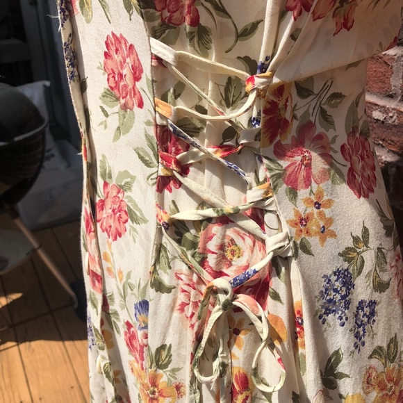 Jennifer James Vintage Midi / Maxi Cottagecore Boho Feminine Floral Dress - Picture 6 of 8